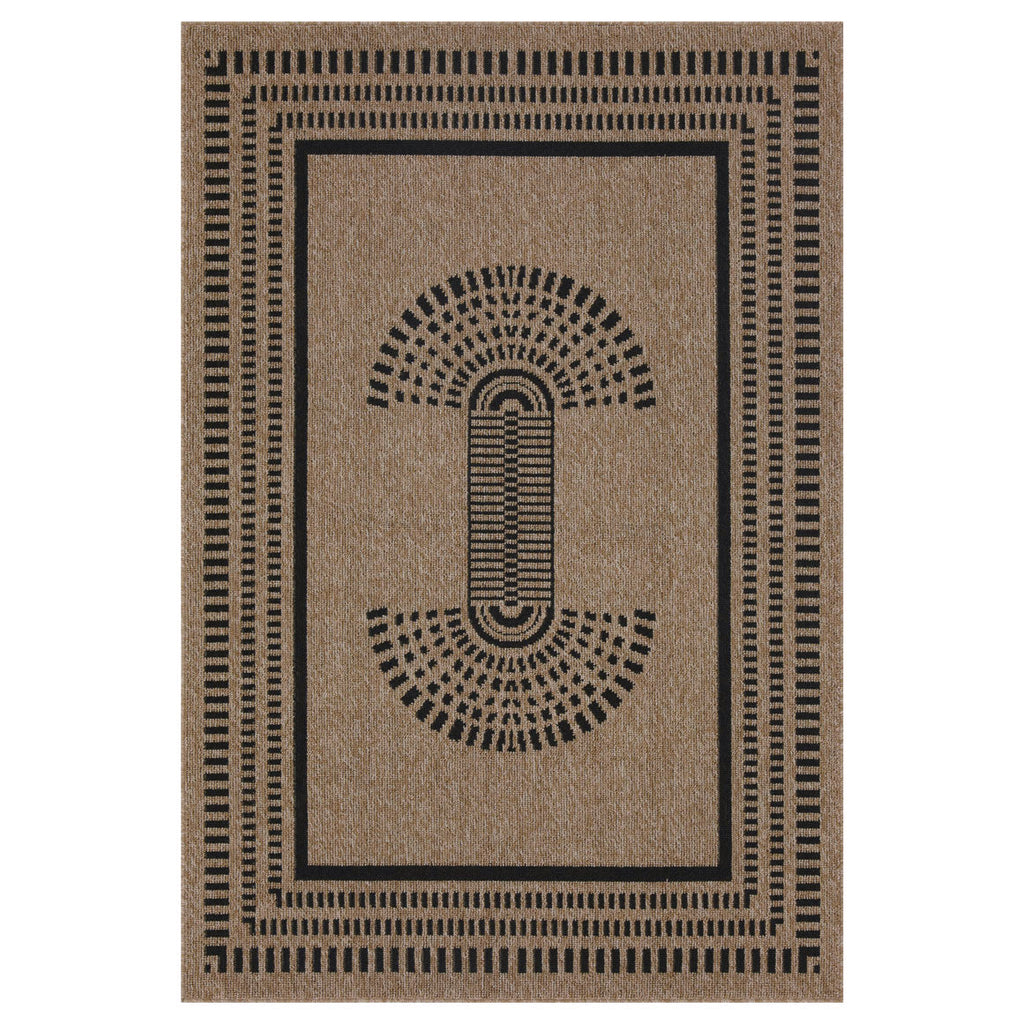 Jute Tone Aztec Area Rug - Prele
