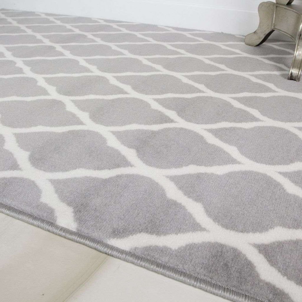 Trellis Grey Runner Rug