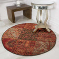 Round Circle Patchwork Wine Rug