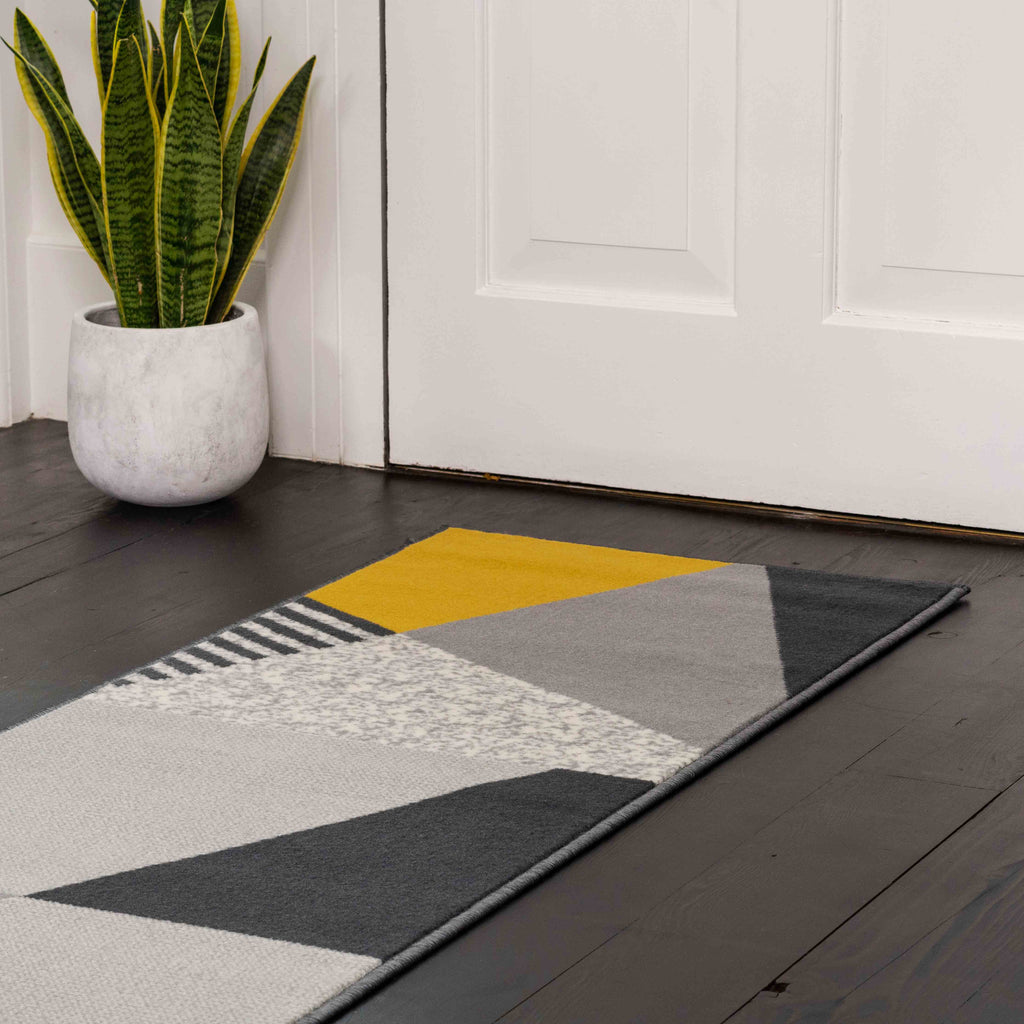 Ochre Grey Fractured Rug