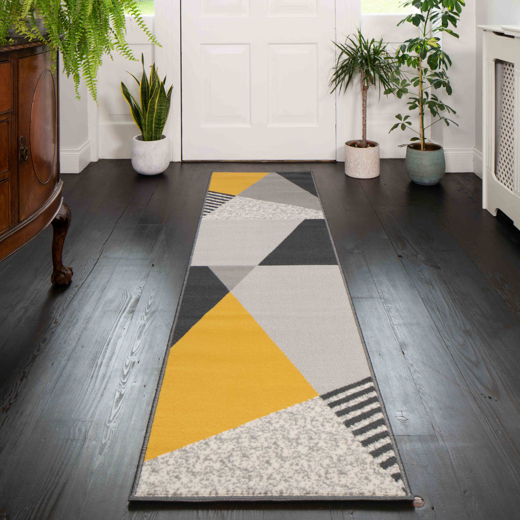 Ochre Grey Fractured Rug