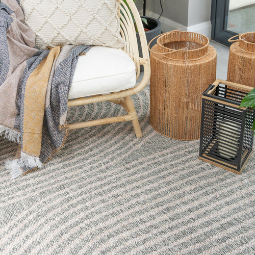 Art Deco Grey Outdoor Rug - Reine