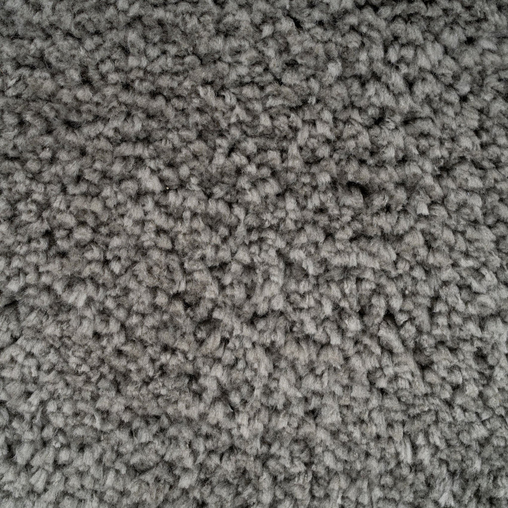 Premium Grey Shaggy Circle Rug - Dove