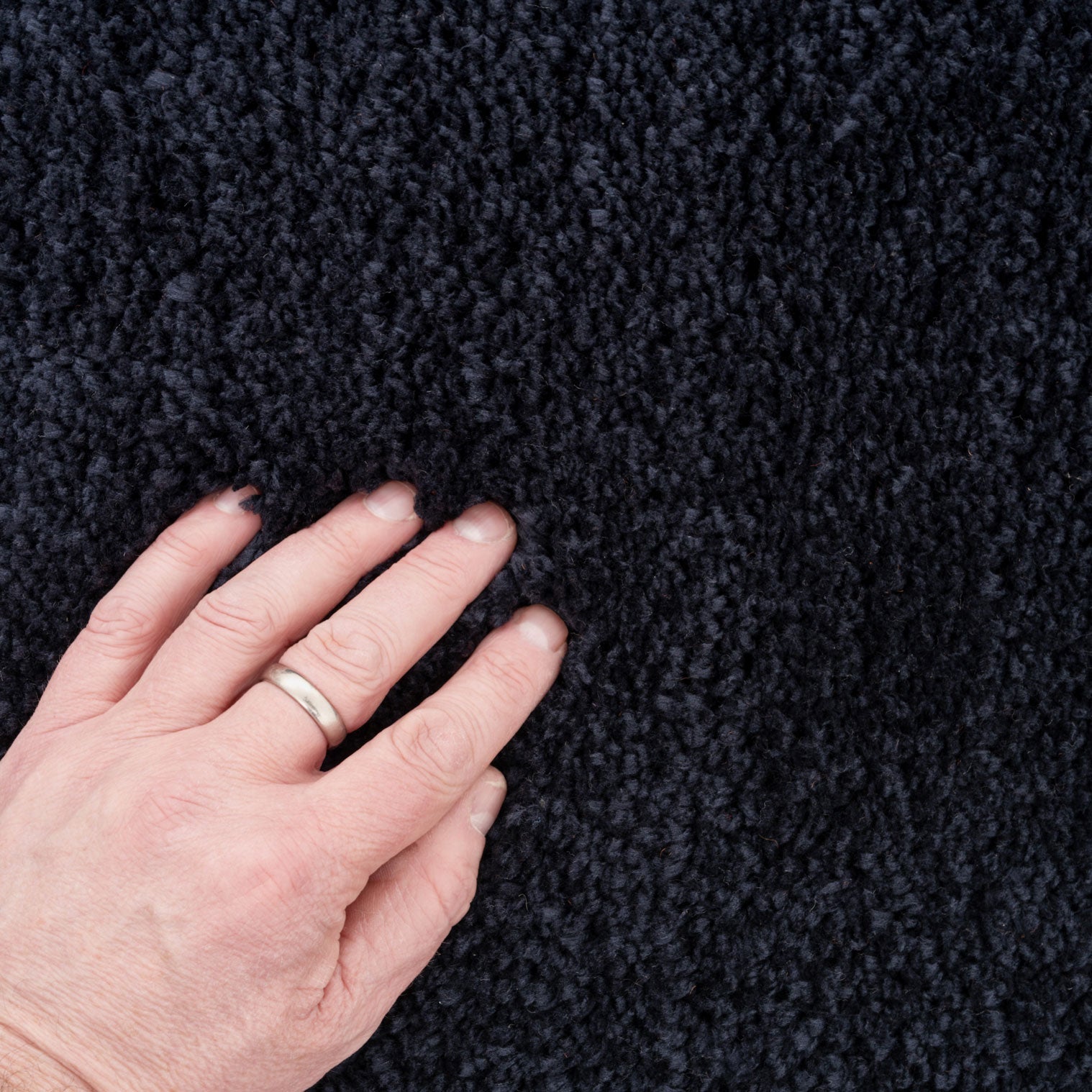 Navy Blue Shaggy Rug