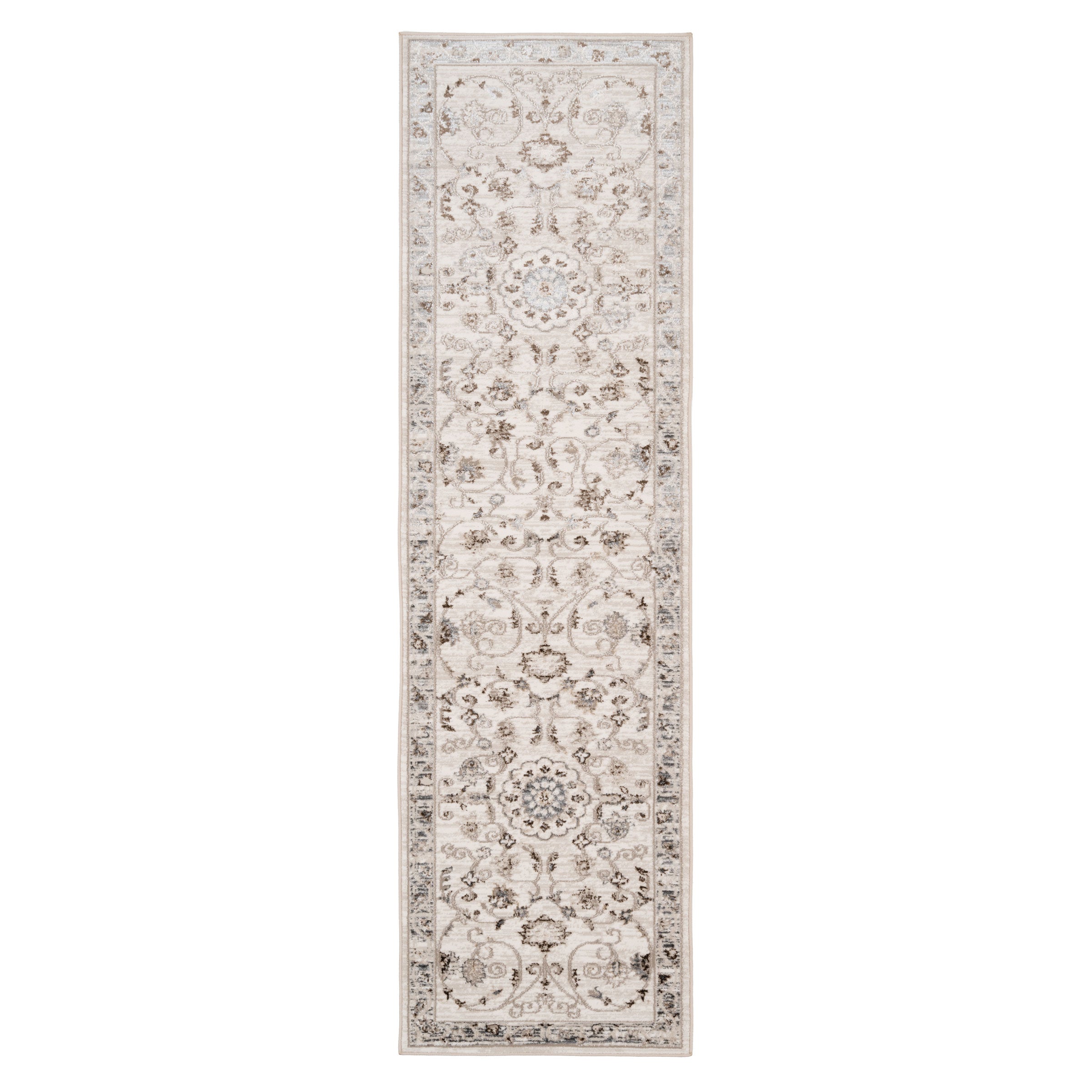 Elegant Floral Border Runner - Eshana