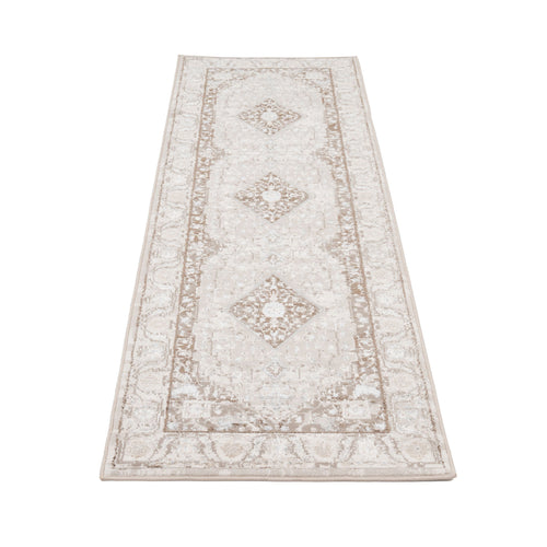 Cream Beige Medallion Runner - Artha