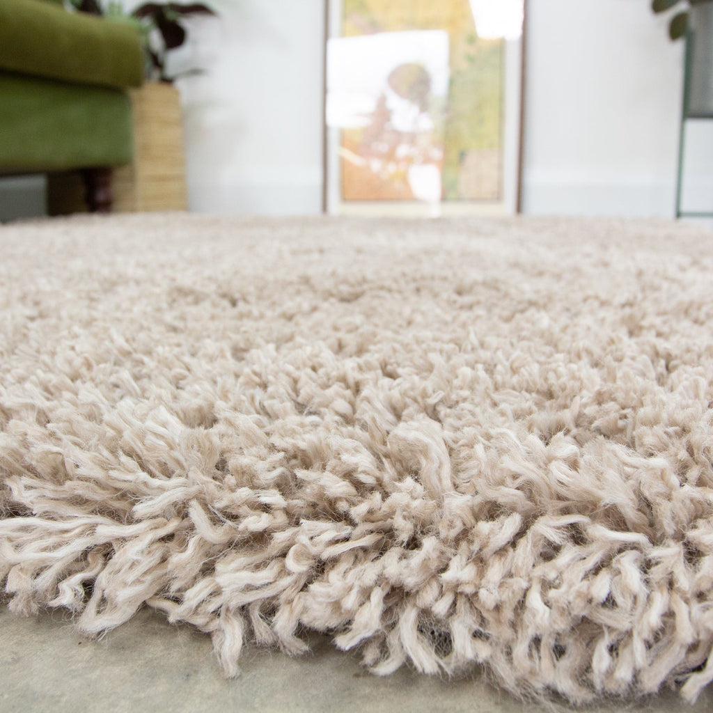 Soft Everyday Beige Shaggy Runner Rug