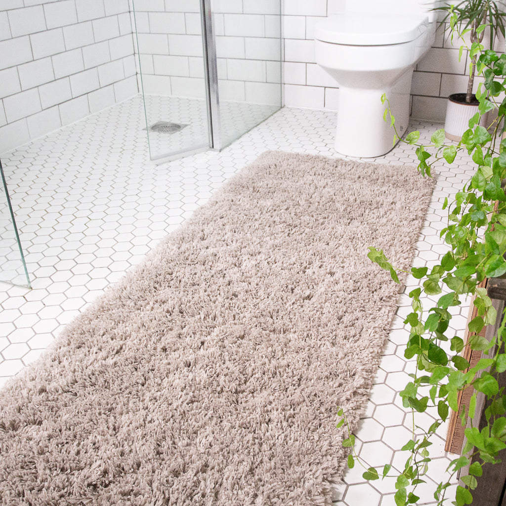 Soft Everyday Beige Shaggy Runner Rug