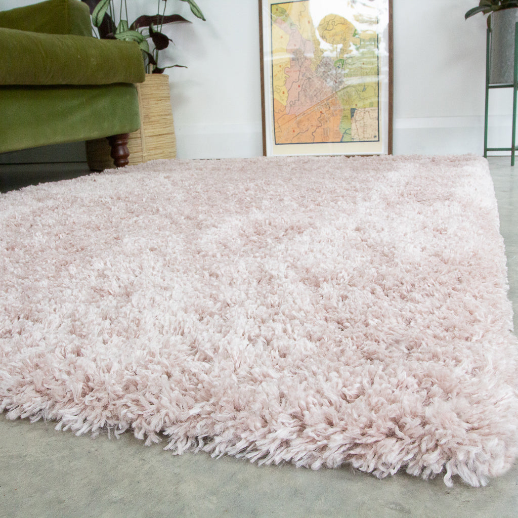 Soft Everyday Blush Pink Shaggy Runner Rug