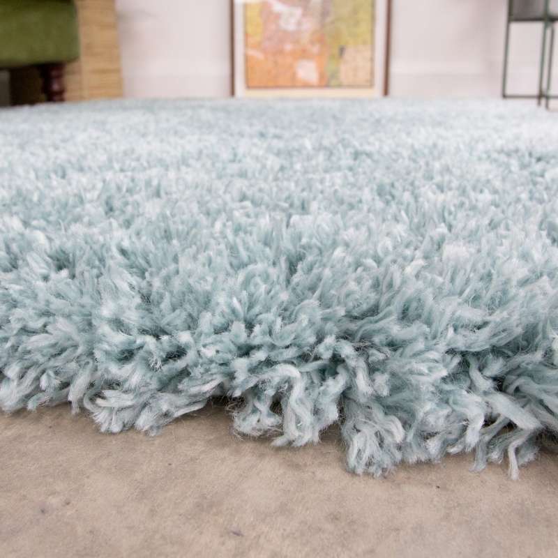 Soft Everyday Duck Egg Shaggy Rug