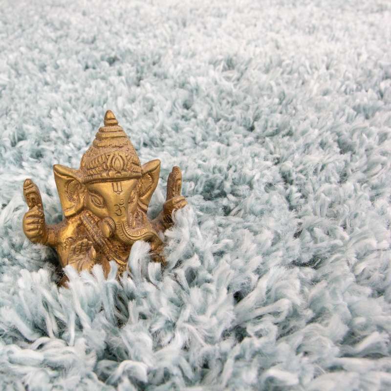 Soft Everyday Duck Egg Shaggy Rug