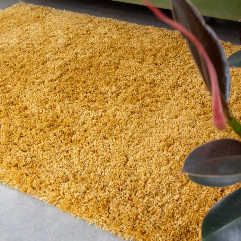 Soft Everyday Yellow Shaggy Rug