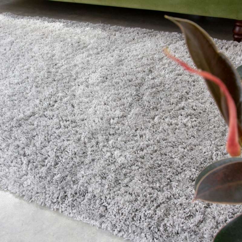 Soft Everyday Silver Shaggy Rug
