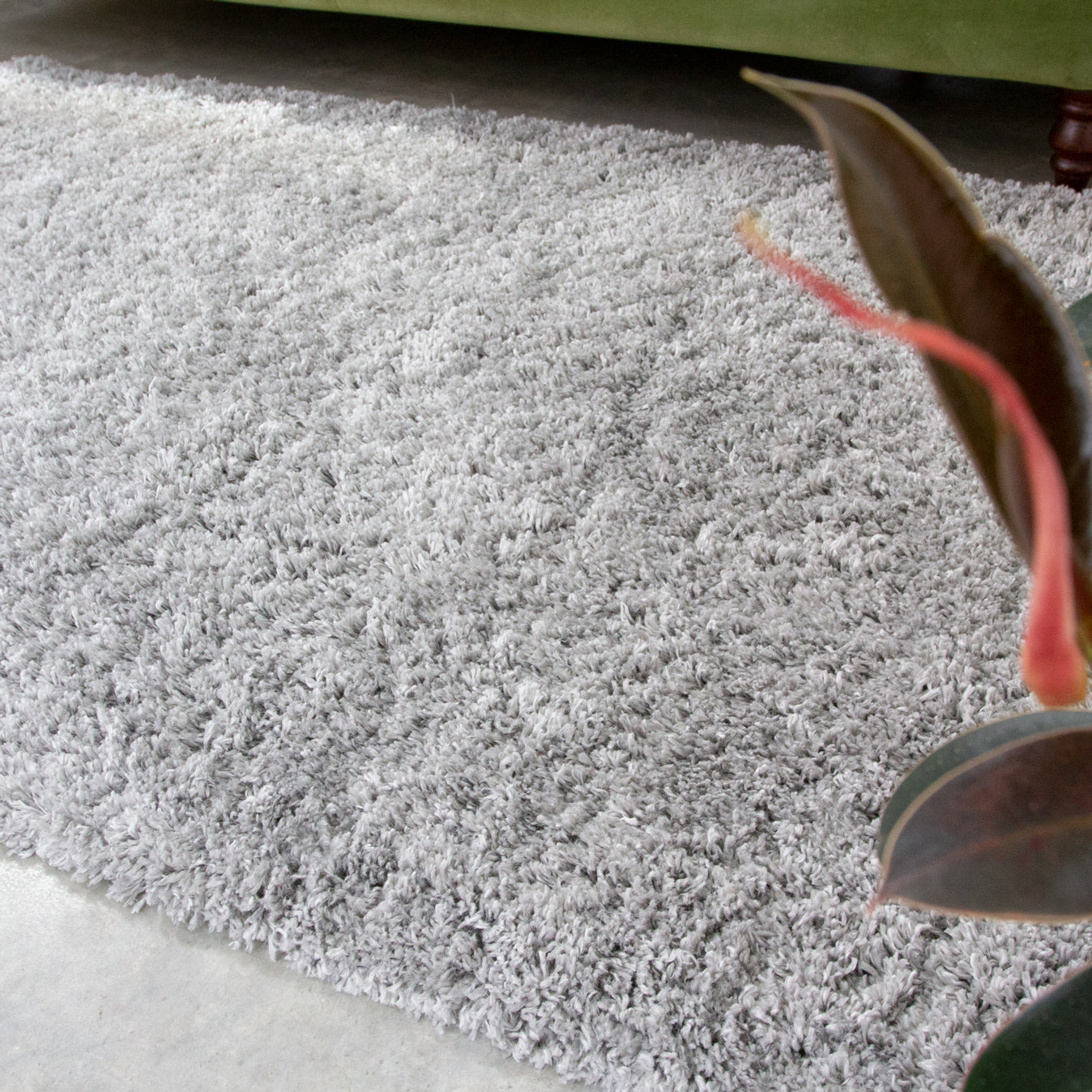 Soft Everyday Silver Shaggy Runner Rug