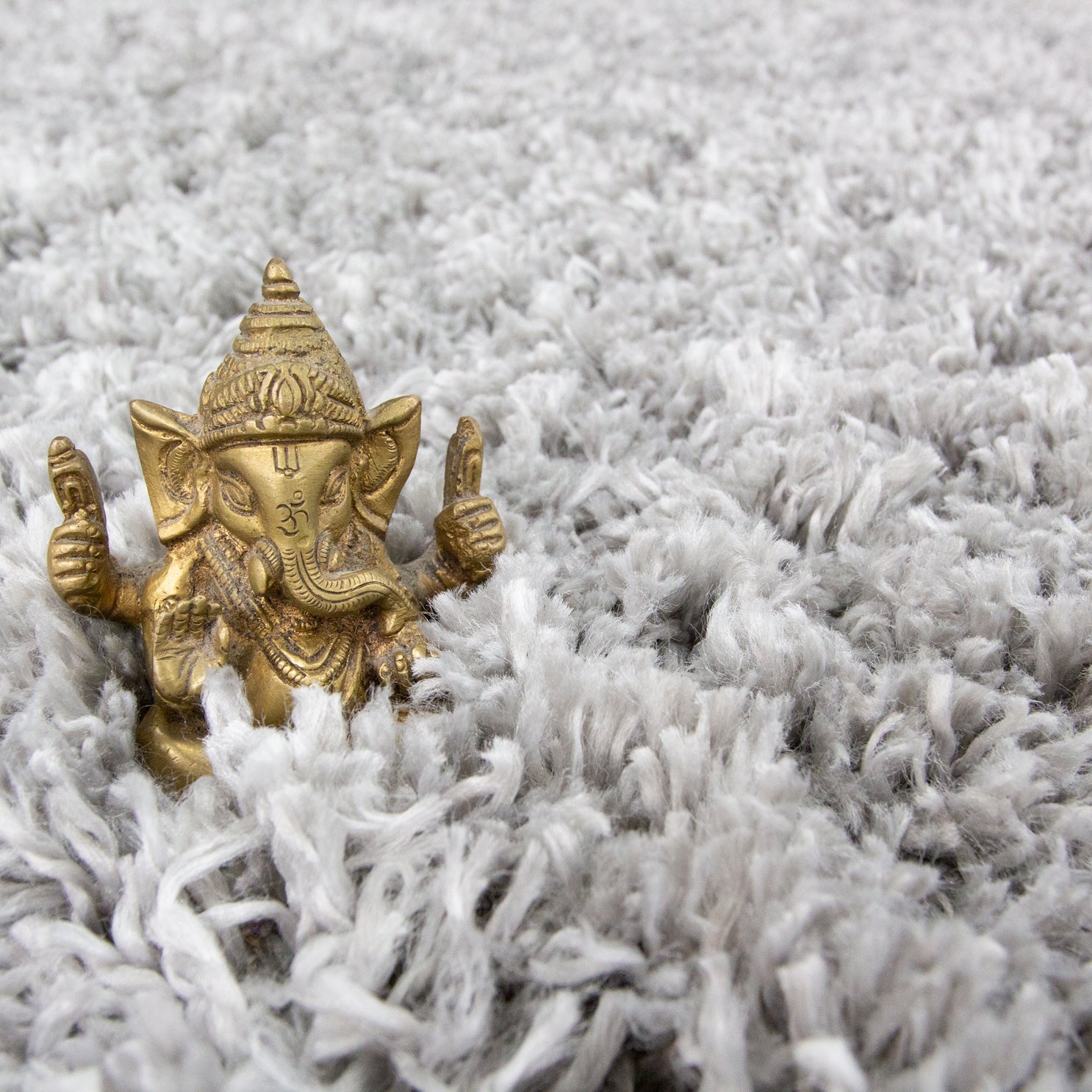 Soft Everyday Silver Shaggy Runner Rug