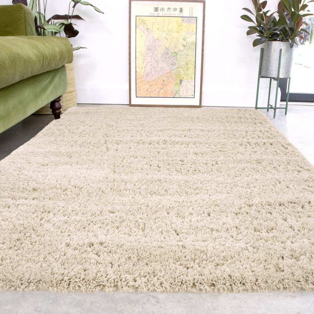 Soft Everyday Light Beige Shaggy Rug