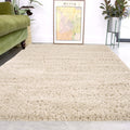Soft Everyday Light Beige Shaggy Rug