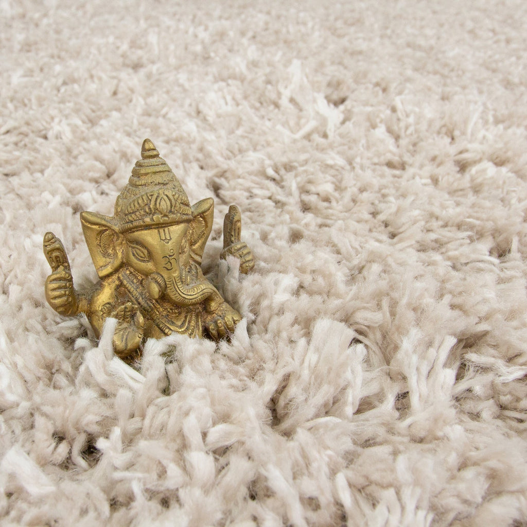 Soft Everyday Light Beige Shaggy Rug