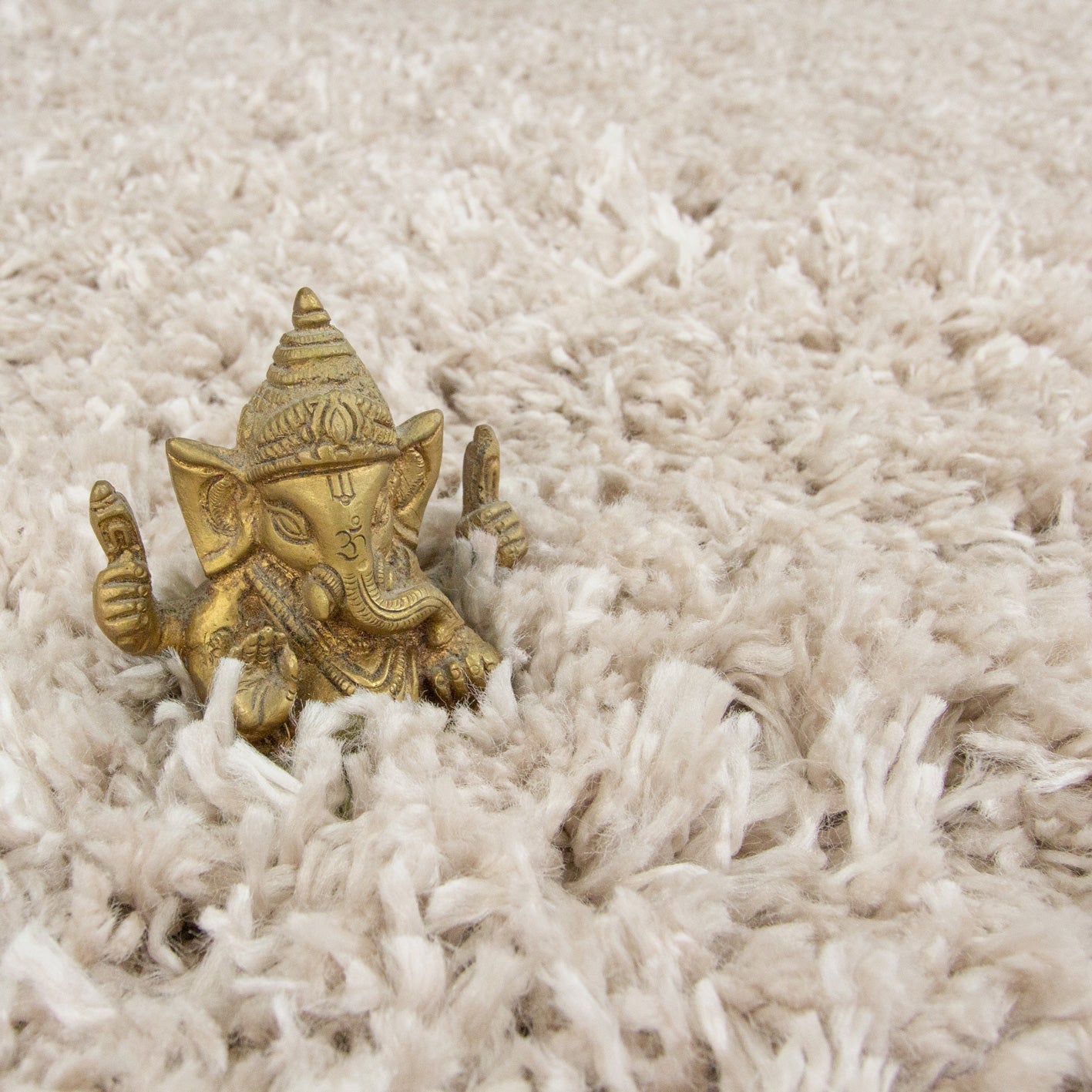 Soft Everyday Light Beige Shaggy Rug