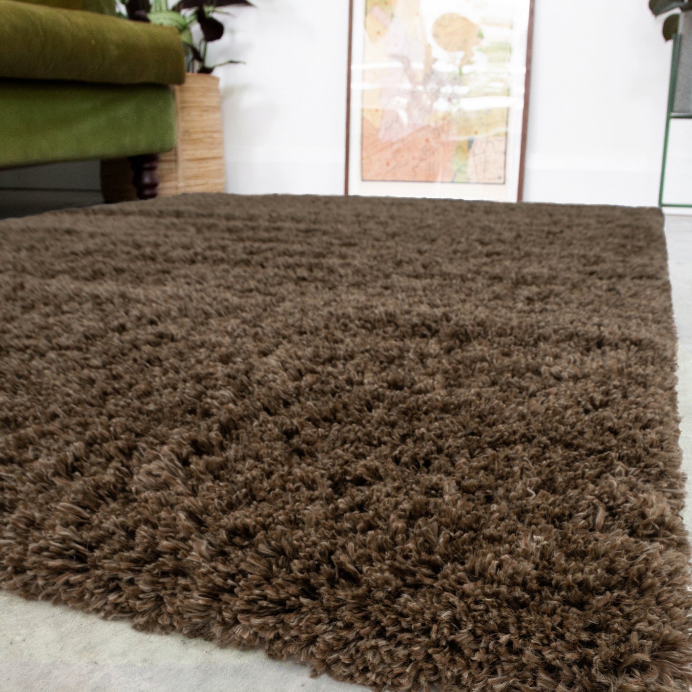 Soft Everyday Brown Shaggy Rug