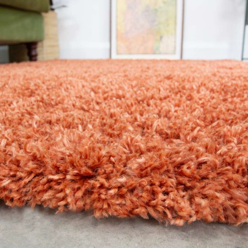 Soft Everyday Terracotta Shaggy Rug