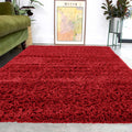 Soft Everyday Wine Shaggy Rug - Aspen