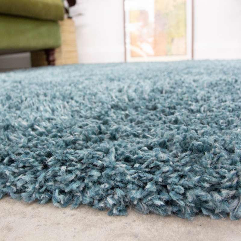 Soft Everyday Blue Shaggy Runner Rug