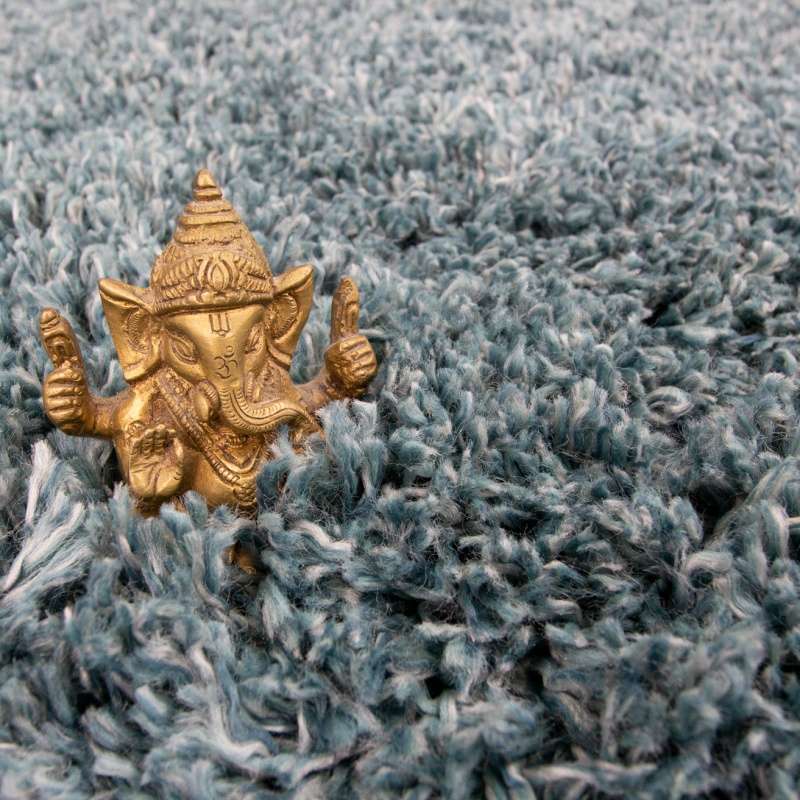 Soft Everyday Blue Shaggy Runner Rug