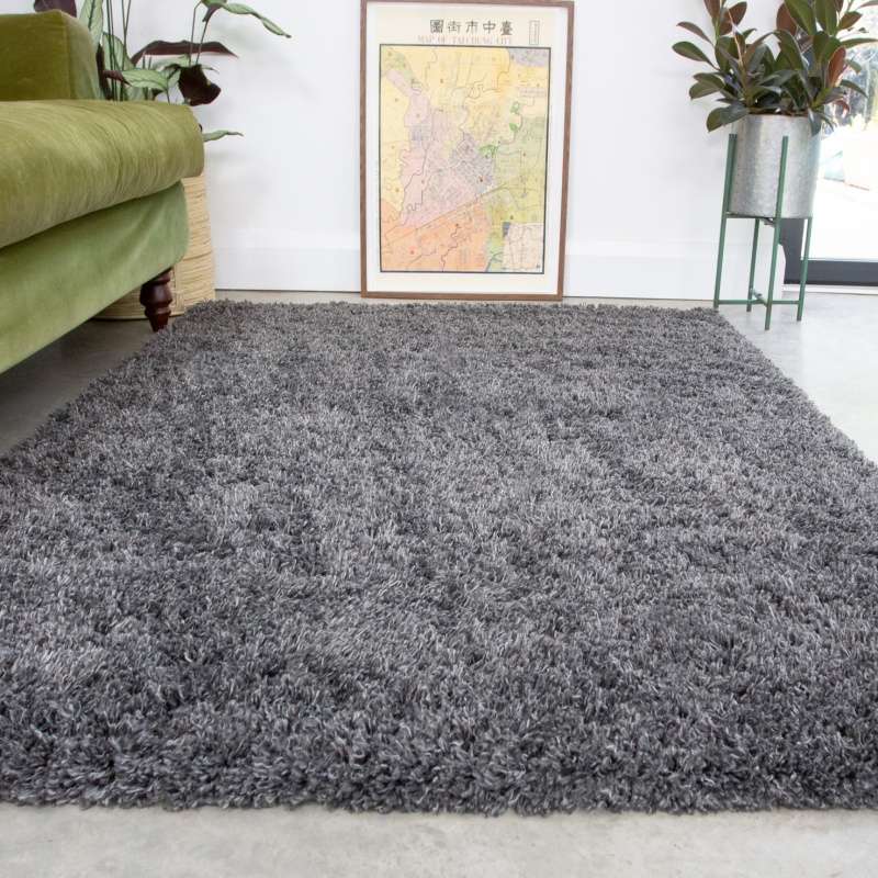 Soft Everyday Grey Shaggy Runner Rug