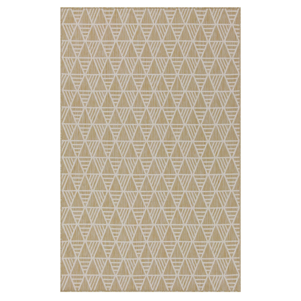 Cream Geometric Outdoor Rug - Banyan