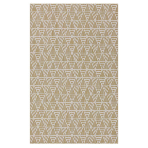 Cream Geometric Outdoor Rug - Banyan