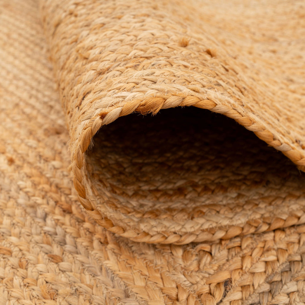 Natural Rustic Braided Jute Rug - Althea