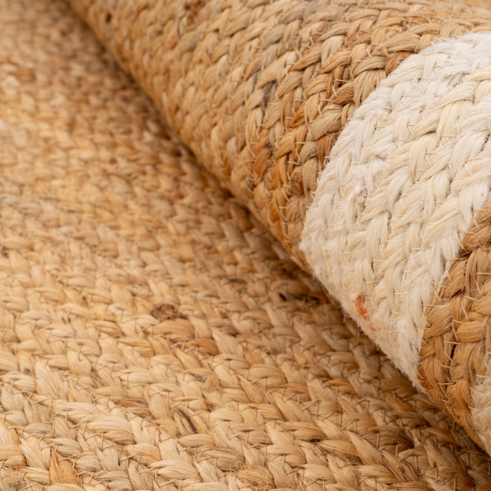 Natural Bordered Jute Runner Rug - Laurel