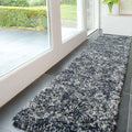 Soft Mottled Grey Shaggy Hallway Rug