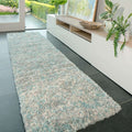 Soft Mottled Duck Egg Shaggy Runner Rug