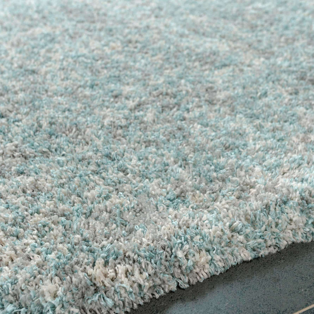 Soft Mottled Duck Egg Shaggy Runner Rug