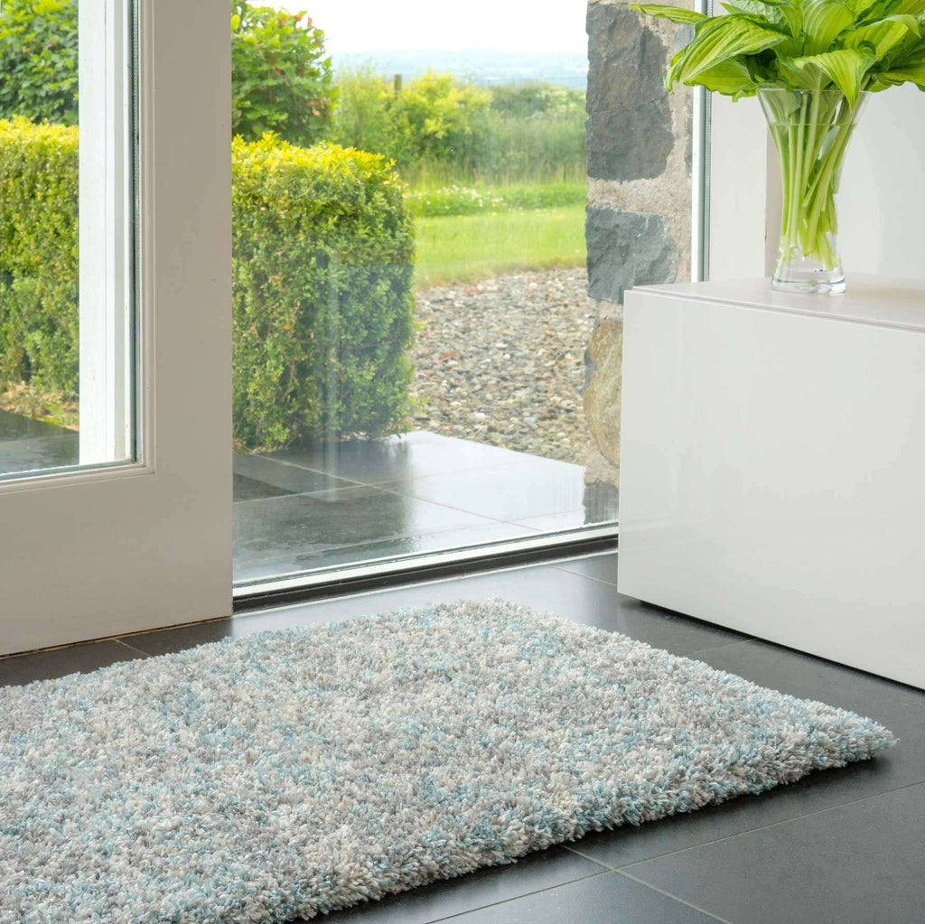 Soft Mottled Duck Egg Shaggy Runner Rug