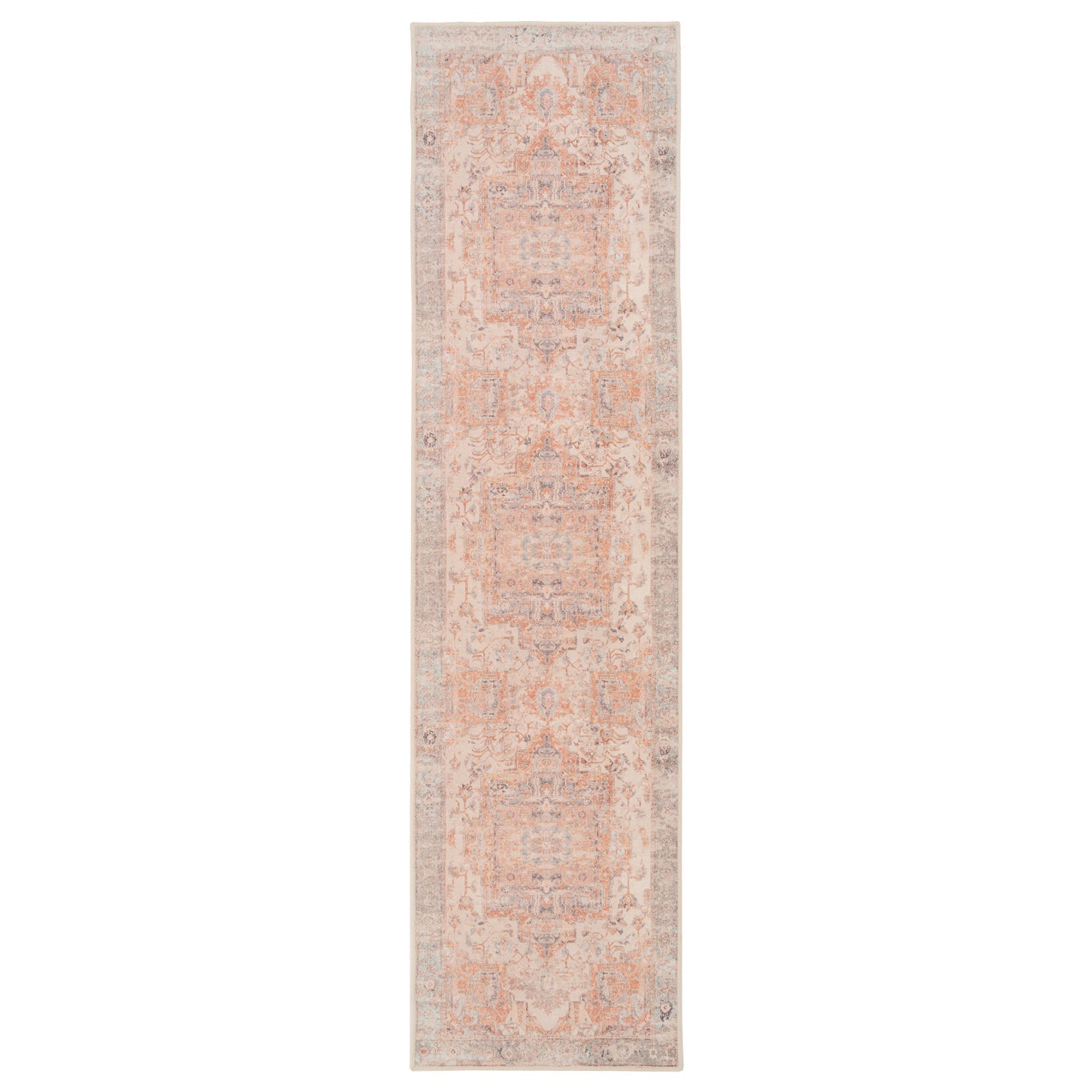 Washable Terracotta Vintage Runner - Sisu