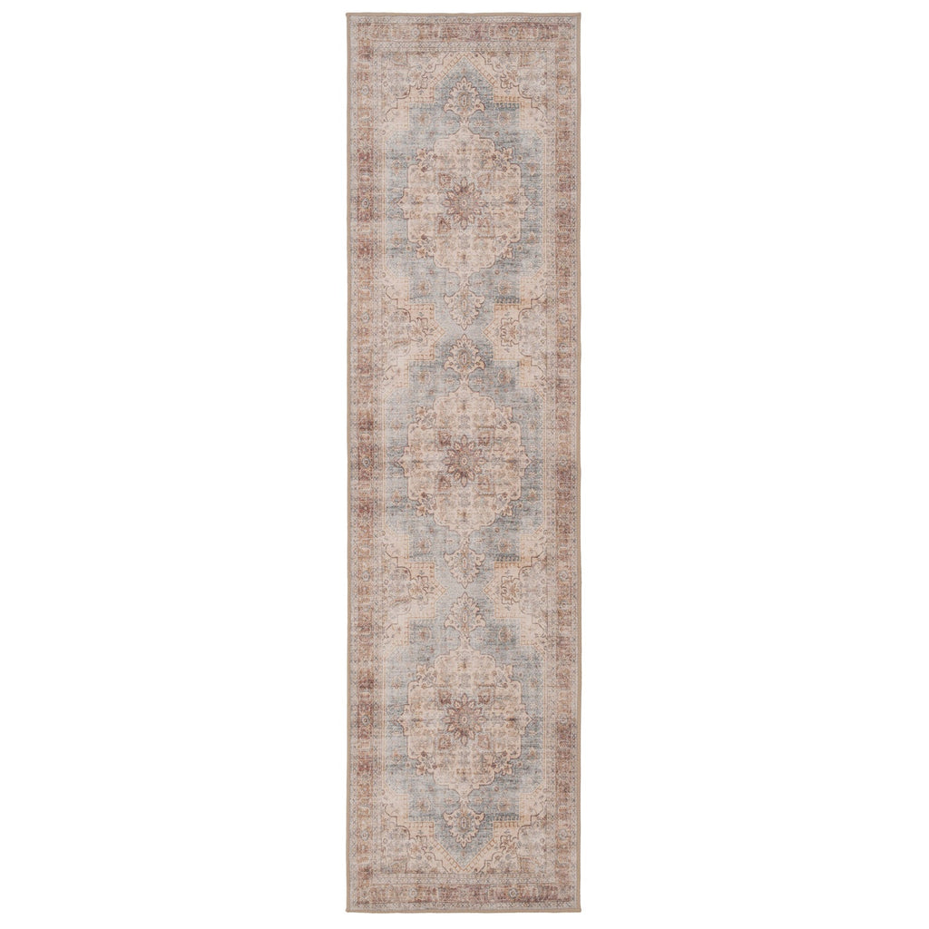 Washable Blue Heritage Runner - Sonder