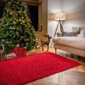 Wine Shaggy Rug