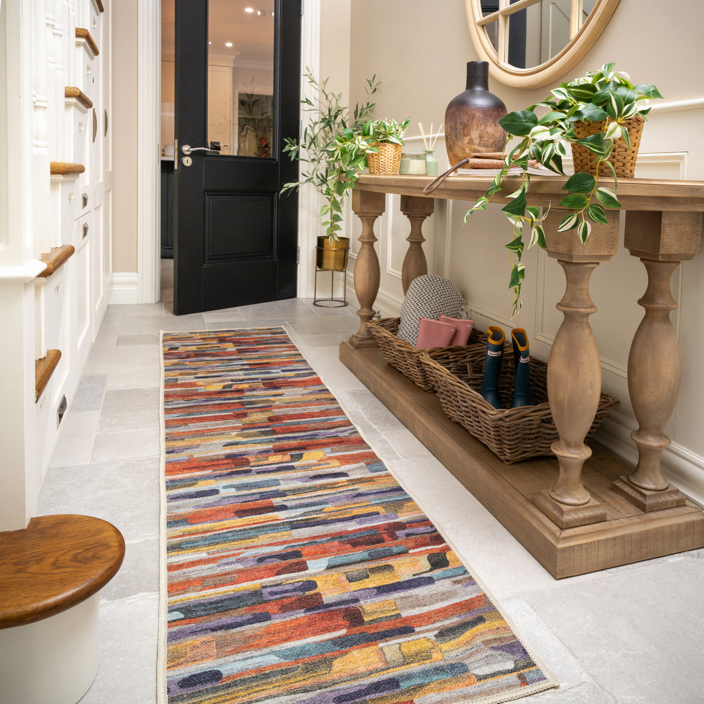 Washable Vibrant Abstract Rug - Blur