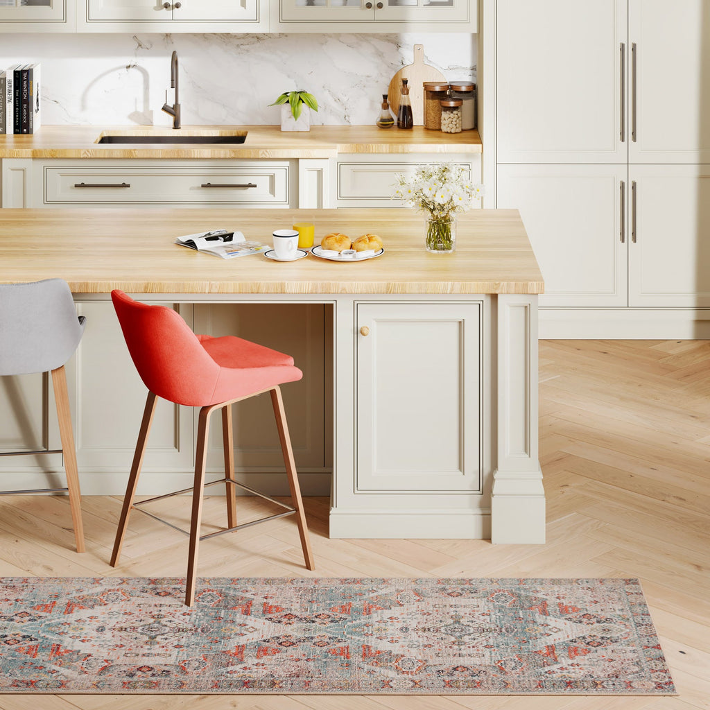 Traditional Medallion Washable Runner - Hue