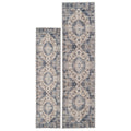 Washable Blue Traditional Runner - Kith