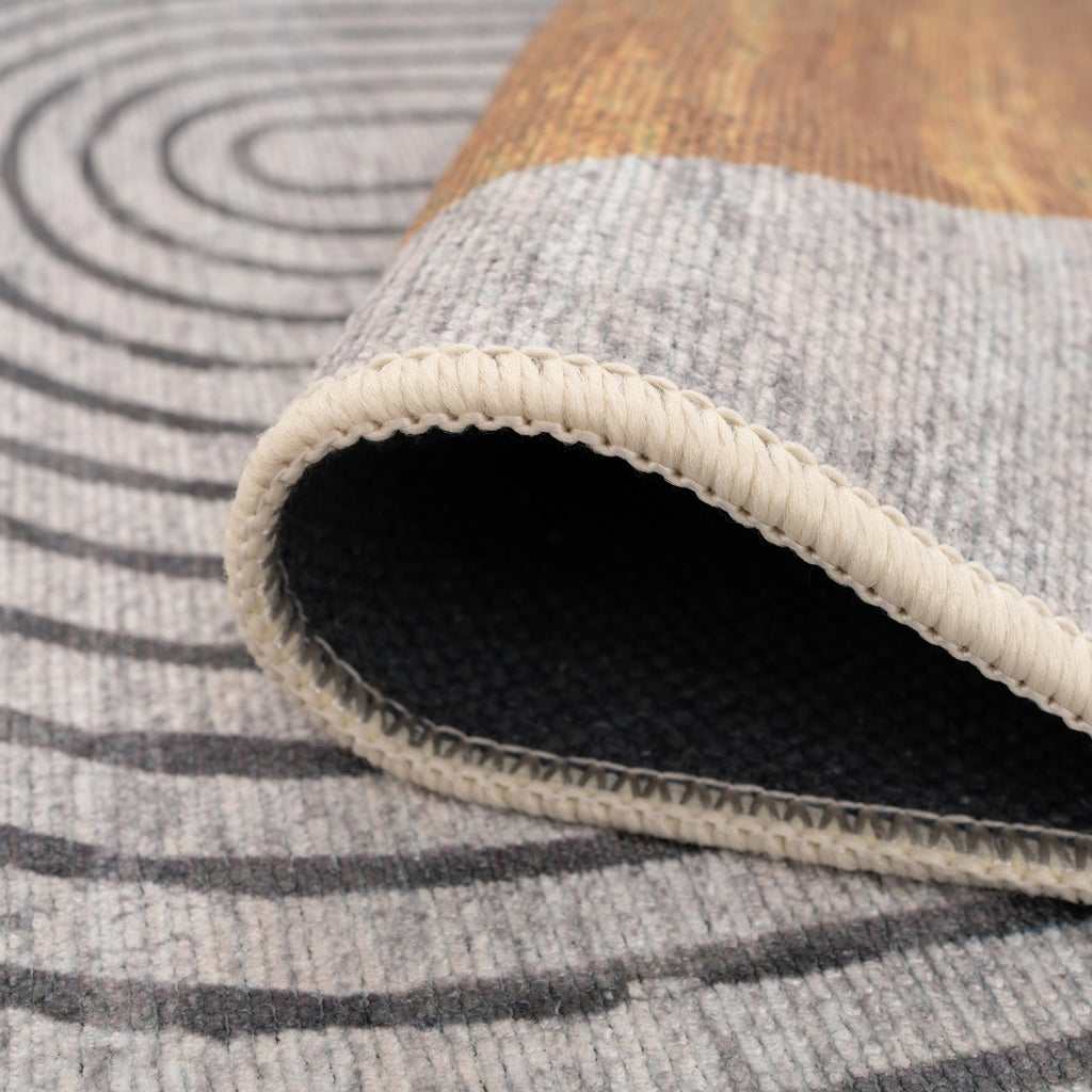 Washable Modern Wabi-Sabi Rug - Orb