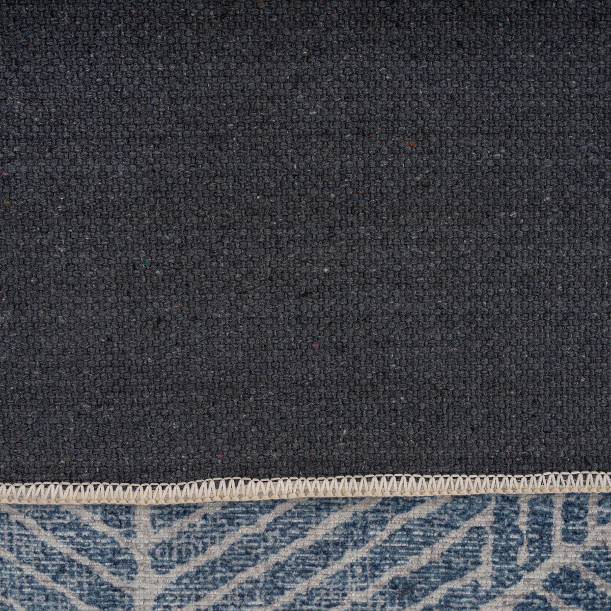 Washable Blue Geometric Runner - Plato
