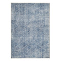 Washable Blue Geometric Rug - Plato