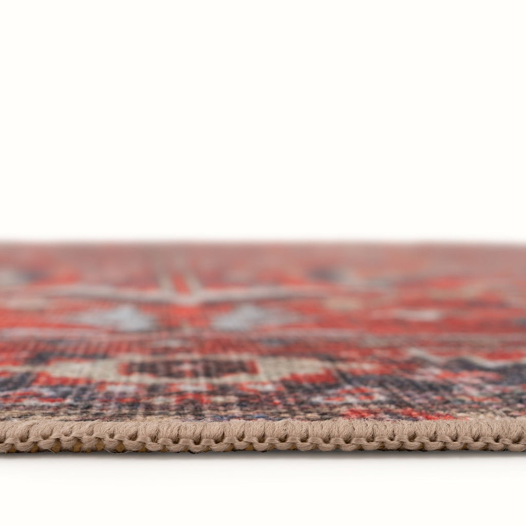 Washable Red Kazak Style Runner - Rudd