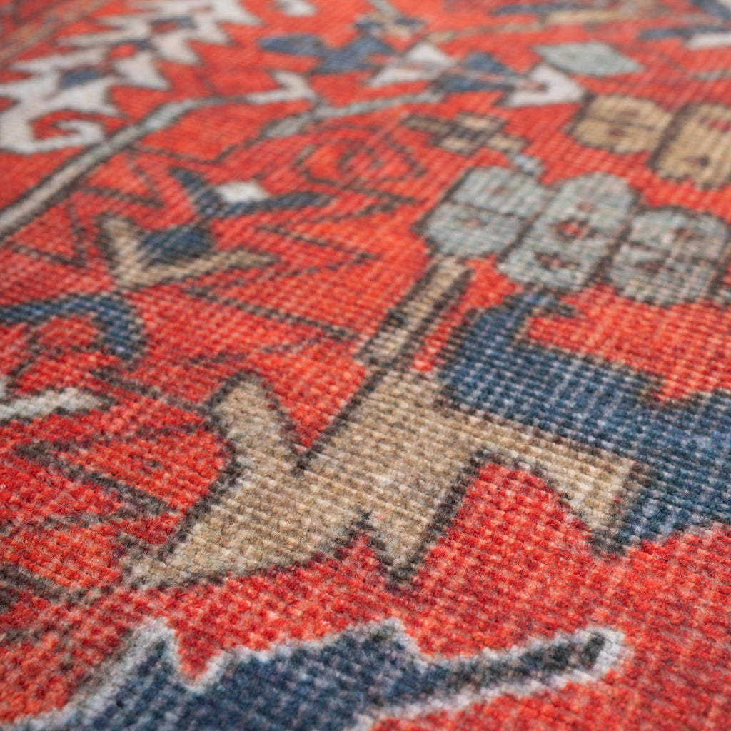 Washable Red Kazak Style Runner - Rudd