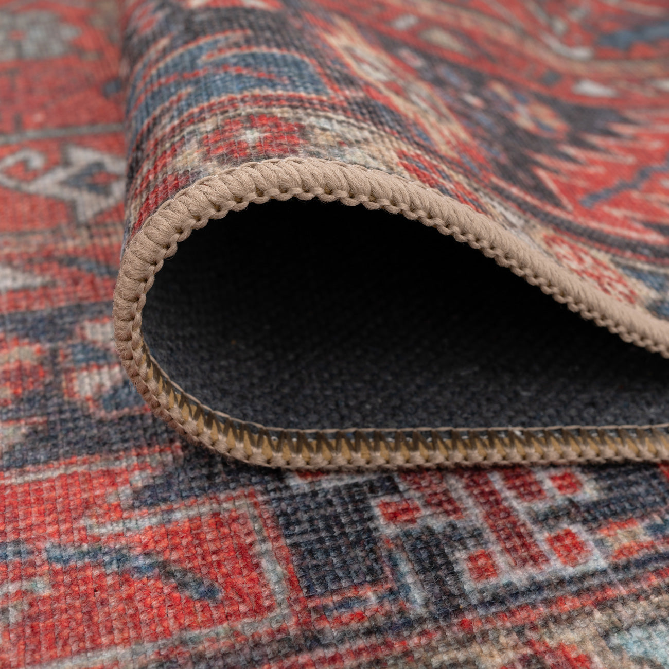 Washable Red Kazak Style Runner - Rudd