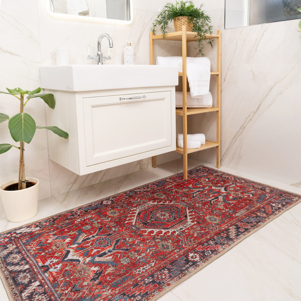 Washable Red Kazak Style Rug - Rudd